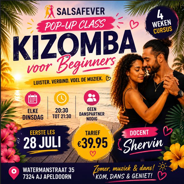 Inschrijven | Pop-up Class: Kizomba voor Beginners | 4 Weken Cursus! 💃🕺